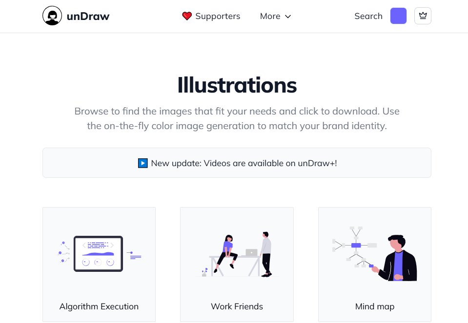 unDraw 插画示例